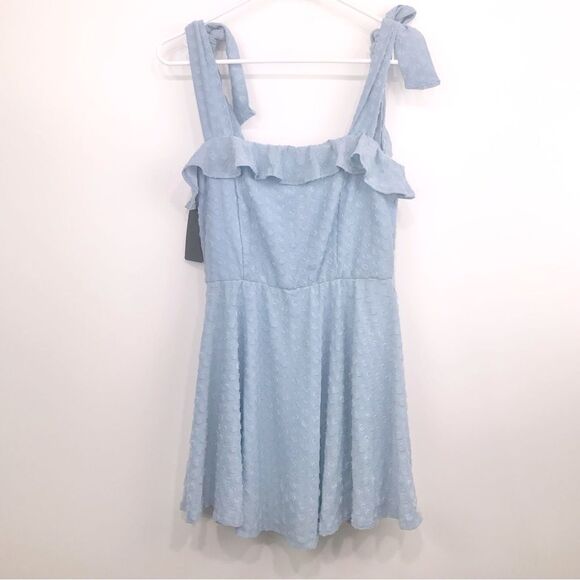 White Birch Pastel Blue You Can Count In It Mini Dress- NEW - Picture 2 of 12